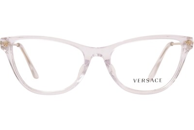 VERSACE キャットアイフレムメカネ VE3309 148 Versace VE3309 148 Eyeglasses Frame Women's Crystal Full Rim