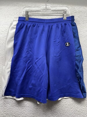 Champion Shorts Youth Boys L Large Blue Athletic Drawstring