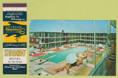 Matchbook Postcard Combo - Stowaway Motel Ocean City MD