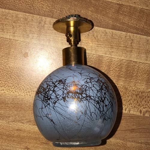 Antique Art Deco DeVilbis Blue Gold Glass Atomizer Rare - Picture 5 of 12