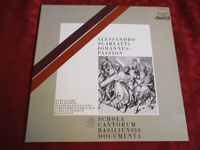 LP Scarlatti Johannes Passion Rene Jacobs Kurt Widmer Basler Madrigalisten 