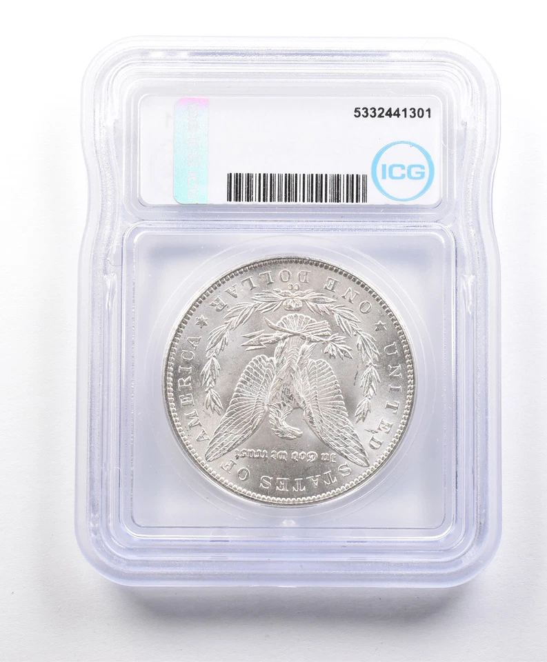 1891-CC Morgan Silver Dollar MS62 ICG *3259 - Image 2 of 3