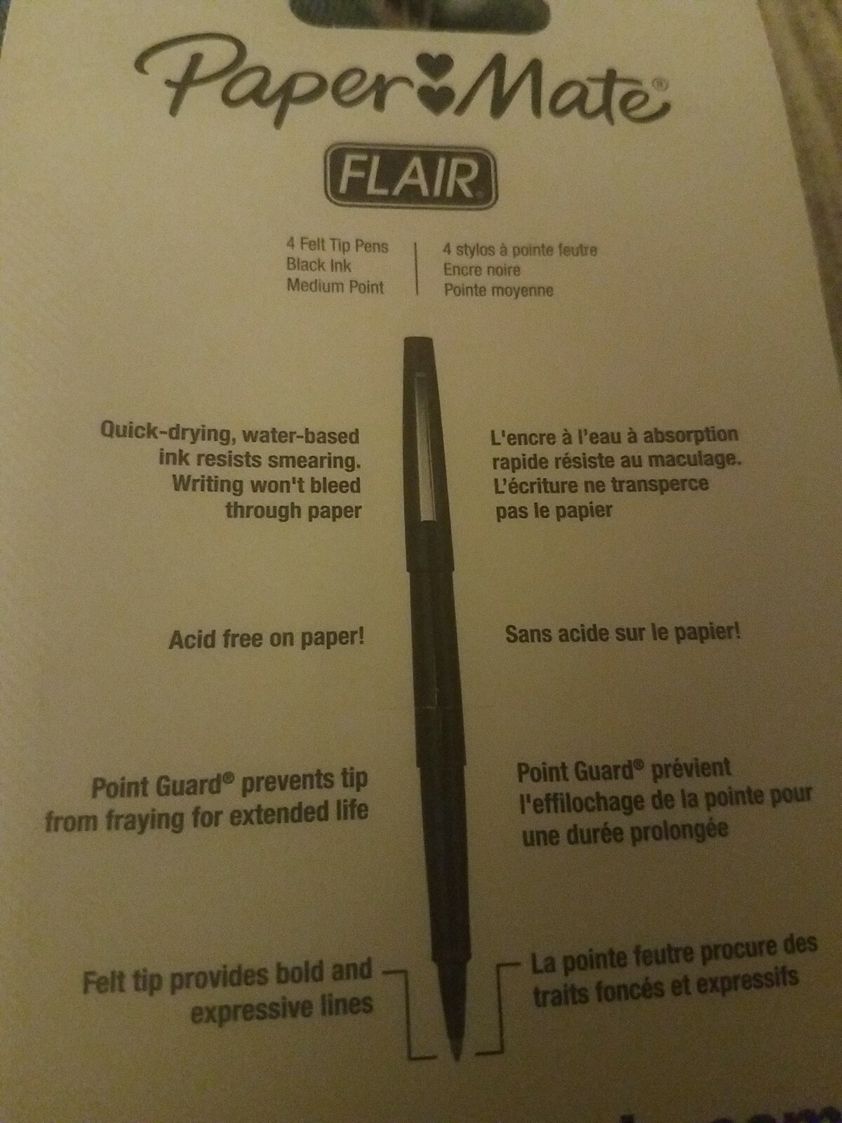 PaperMate M 4 Felt Tip Pens Black Ink 