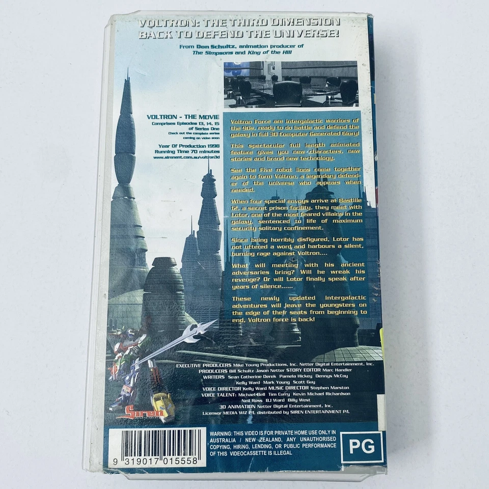 Voltron: The Third Dimension (VHS, 1998) Sci-fi Action Animated Kids Video Tape - Image 3 of 4