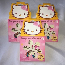 NEW 3-Packages HELLO KITTY 60 Temporary Tattoos by Sanrio NEW ~ Free Ship
