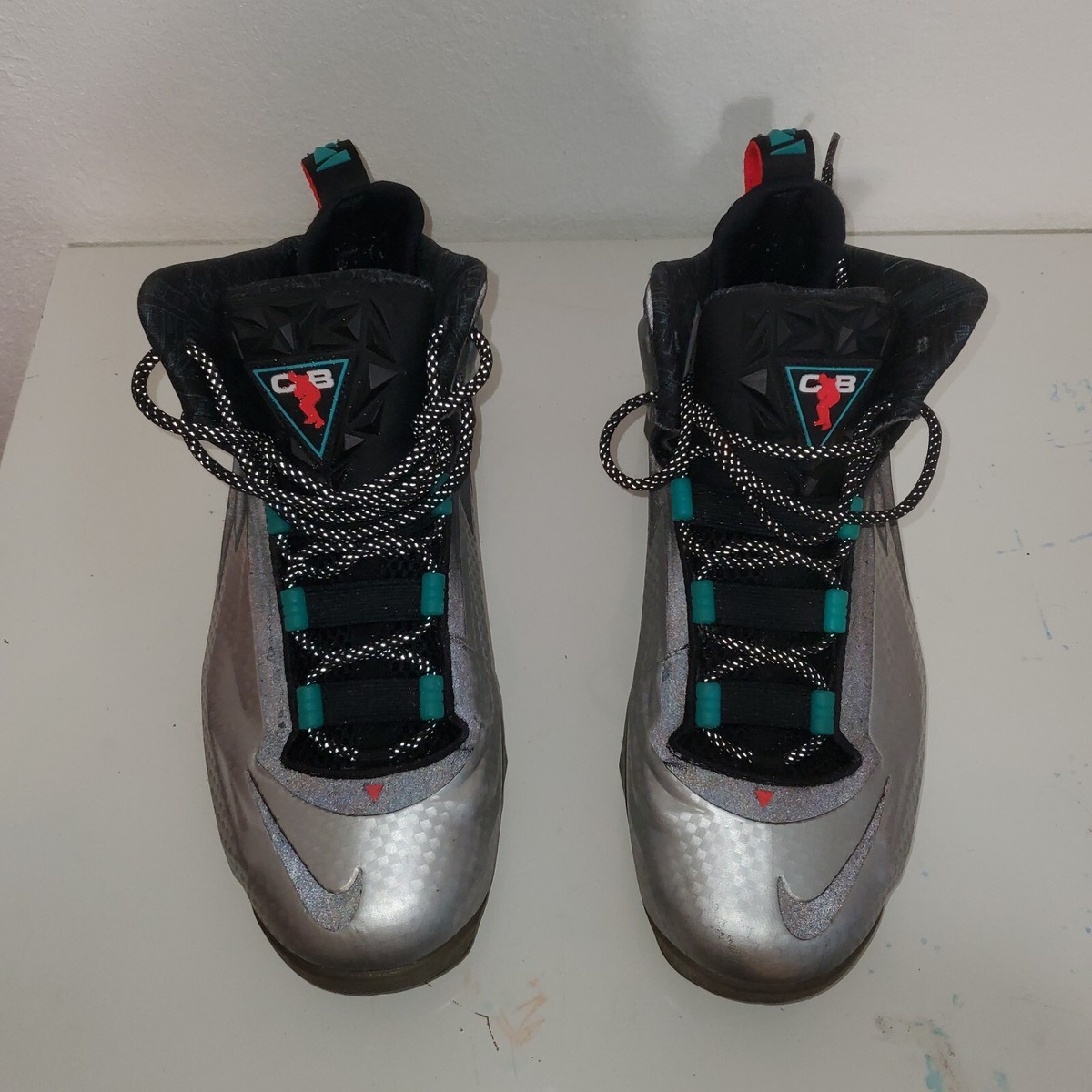 Nike Chuck Posite Metallic Silver Charles Barkley Shoes Nike Chuck Barkley Posite Max Metallic Silver | Size 12  main image 3