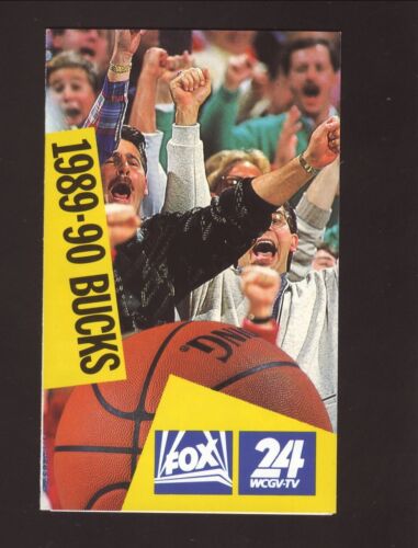 1989-90 Milwaukee Bucks Pocket Schedule WCGV Car-x Muffler
