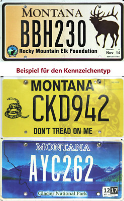 Montana  Diverse dekorative License Plates  original US Nummernschild  