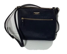 KATE SPADE BLACK LEATHER CROSSBODY HANDBAG 