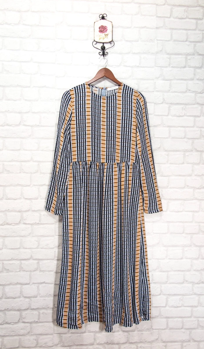 Samsoe Rama Inca Check Midi dress sleeve size | eBay