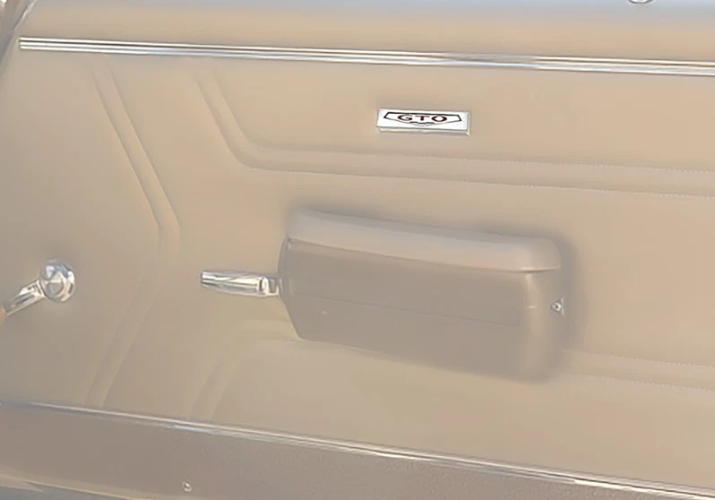 Juego de emblemas de panel de puerta fundido a presión de zinc reproducción OER para Pontiac GTO 1969-1970 Foto 4 de 4