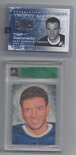 TED KENNEDY SUPERLATIVE HOCKEY TROPHY CASE GLOVE CARD BLUE VERSION 5 OF 9
