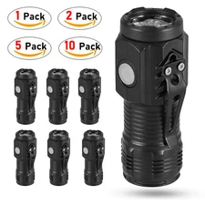 1-10Pack Super Bright LED Flashlight Tactical Rechargeable LED Work Lights Torch