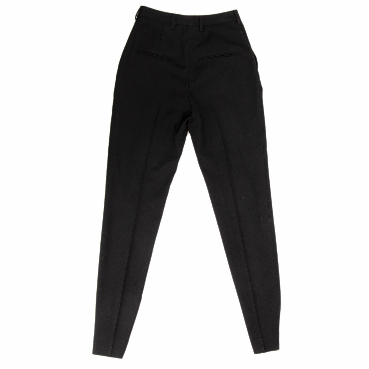 63436 auth SAINT LAURENT black wool TAPERED SLIM CLASSIC
