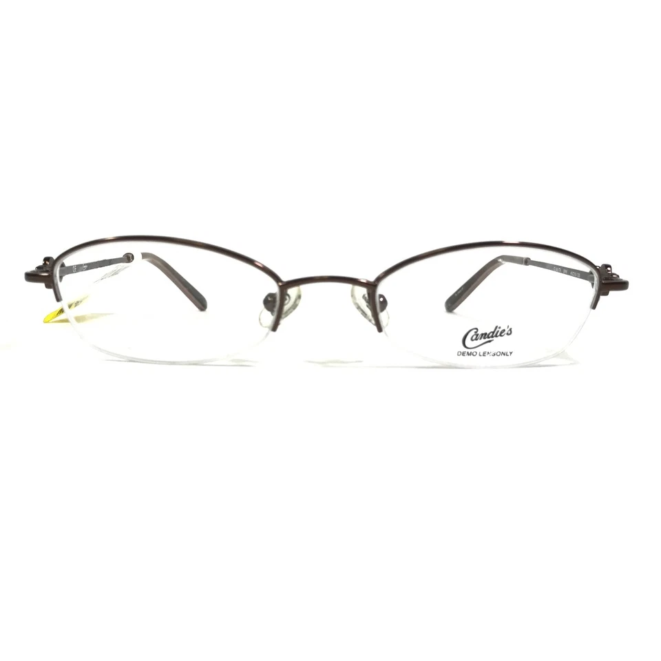 Candies C LALITA BRN Eyeglasses Frames Brown Round Half Rim 46-19-135 - Image 2 of 4