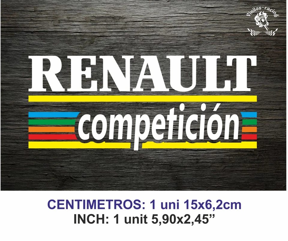 Sticker Vinilo Pegatina Decal Vinyl Aufkleber Adesivi Renault Competición Rallye