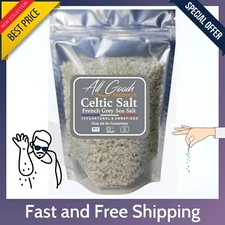 All Goods 5Oz Coarse, Hand Harvested Celtic Salt Organic 82 Minerals Coarse,  Fr