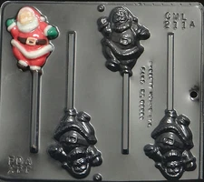 Full Santa Lollipop Chocolate Candy Mold Christmas 2114 NEW