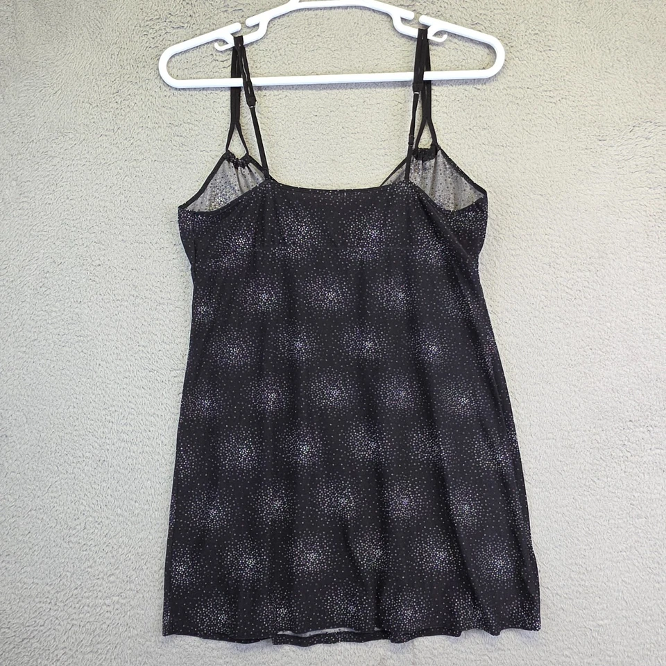 Camisón Gilligan and OMalley para mujer M estampado de puntos negros Babydoll ropa de dormir acogedor Foto 3 de 4