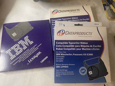 Data Products R5110 Typewriter Ribbon & IBM Lexmark 1380999 Easystrike LOT of 3