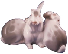 Jugendstil KPM Berlin Porcelain Rabbit Figurine Figure Porzellan Figur Robra