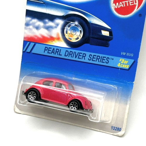 J10-14 HOT WHEELS PEARL DRIVERS - VW BUG - 1995 - PINK - #293 - NIB - Foto 3 di 3