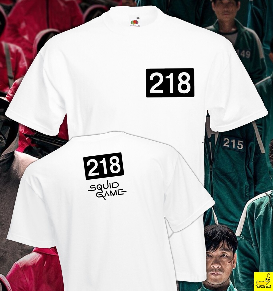 Squid Game Player Number Patch T-Shirt Inspired Logo Korean