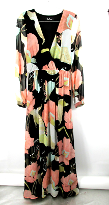 lulus black floral maxi dress Lulus Women's Judith Floral Jacquard Satin Slipdress - Black