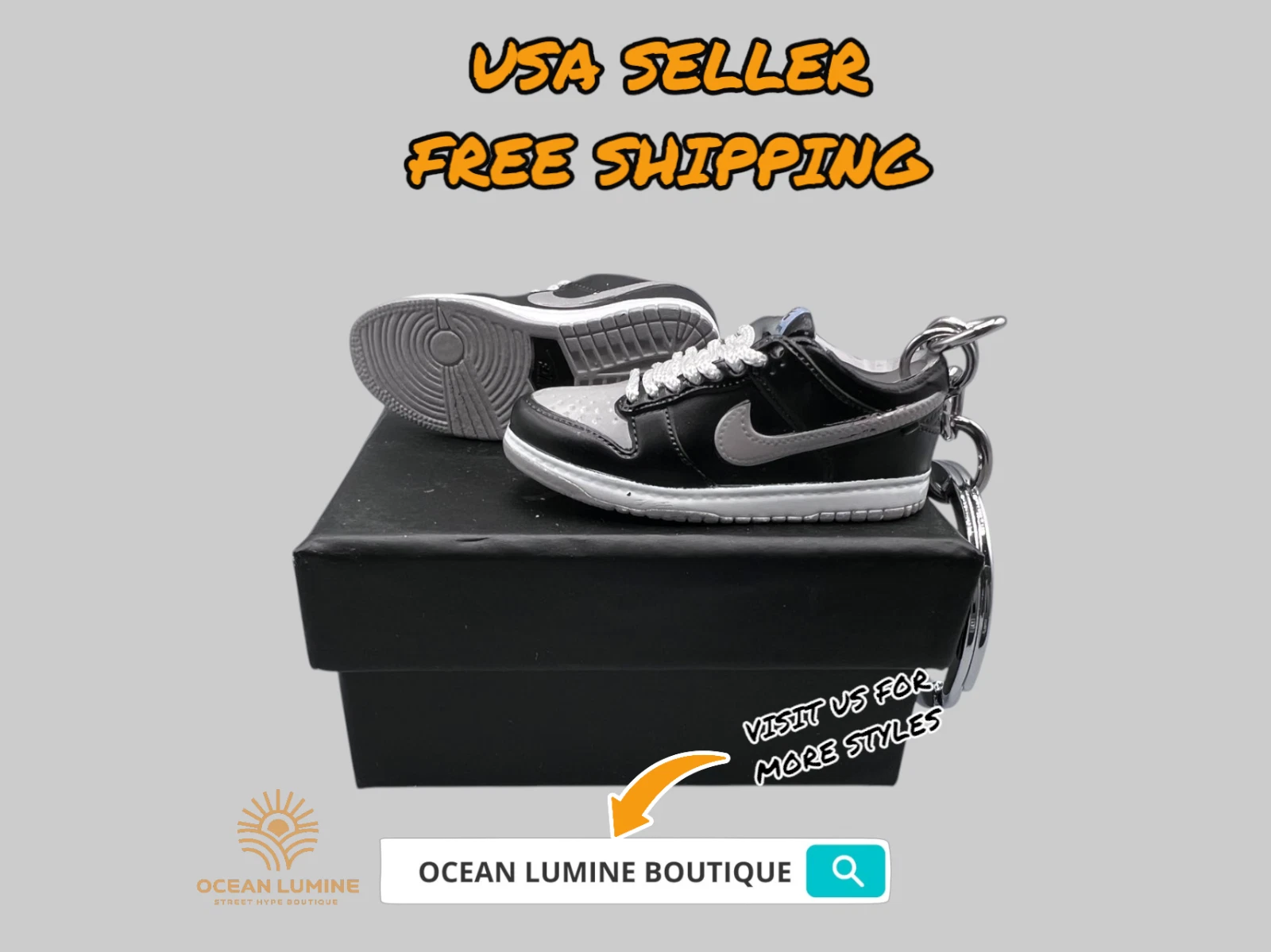 SB Dunk Low Mini Porte clés Baskets 3D, Baskets Basketball Boîte de Collection Options