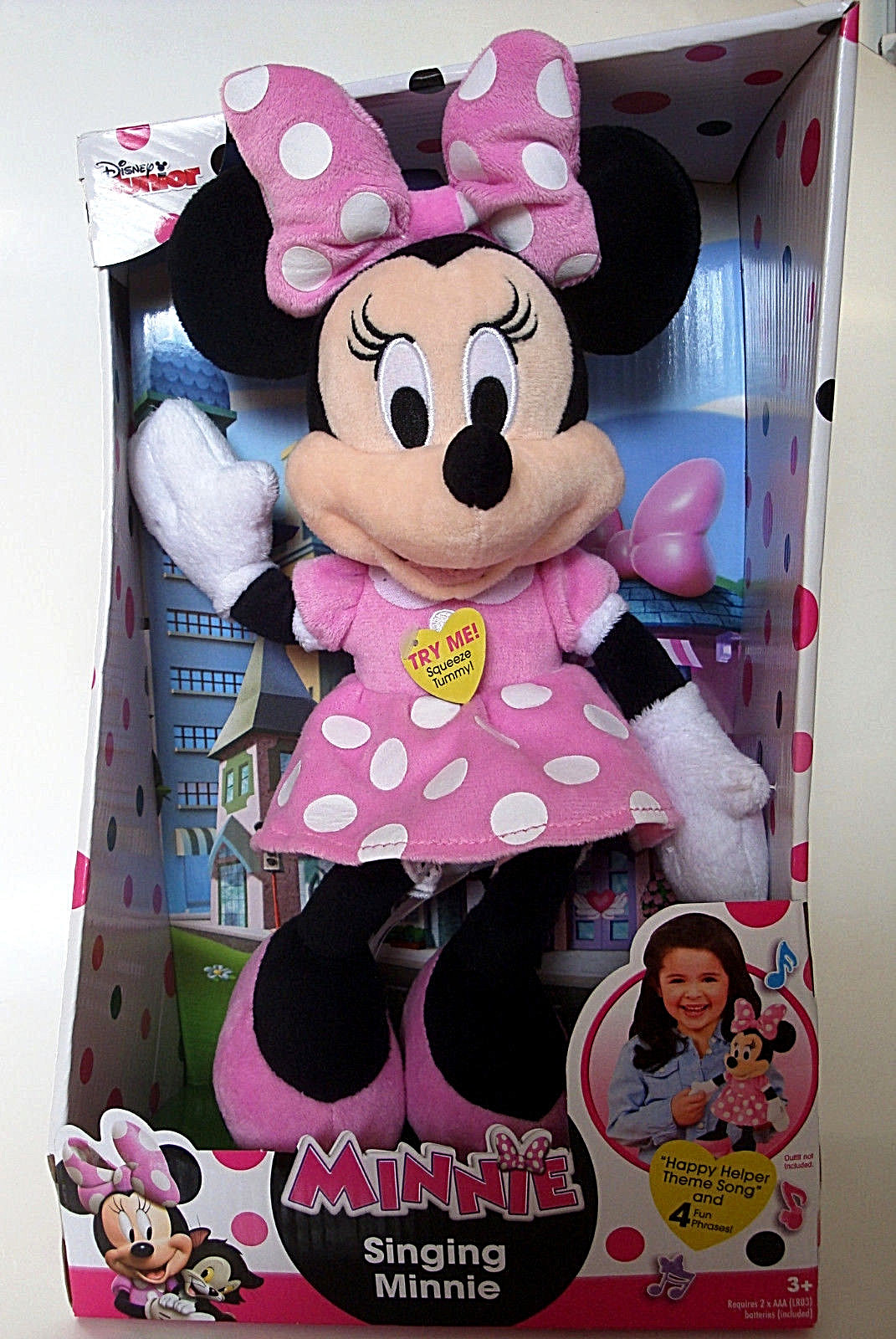 minnie mouse singing plush toy