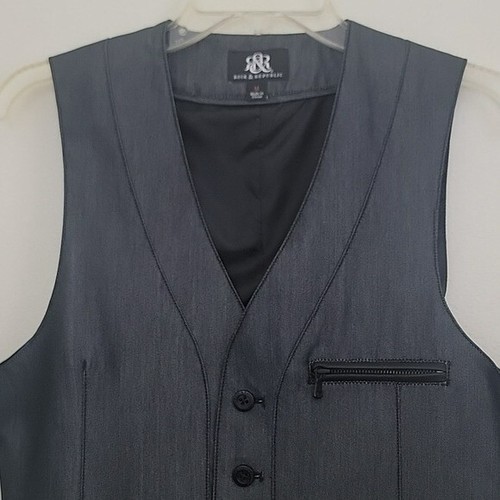 NWOT Rock & Republic Gray Vest Men's M - Picture 2 of 15