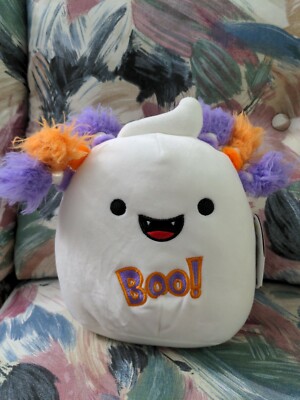 Squishmallows Kellytoy 8  Grace The White Ghost Halloween Squish-Doo Plush Toy