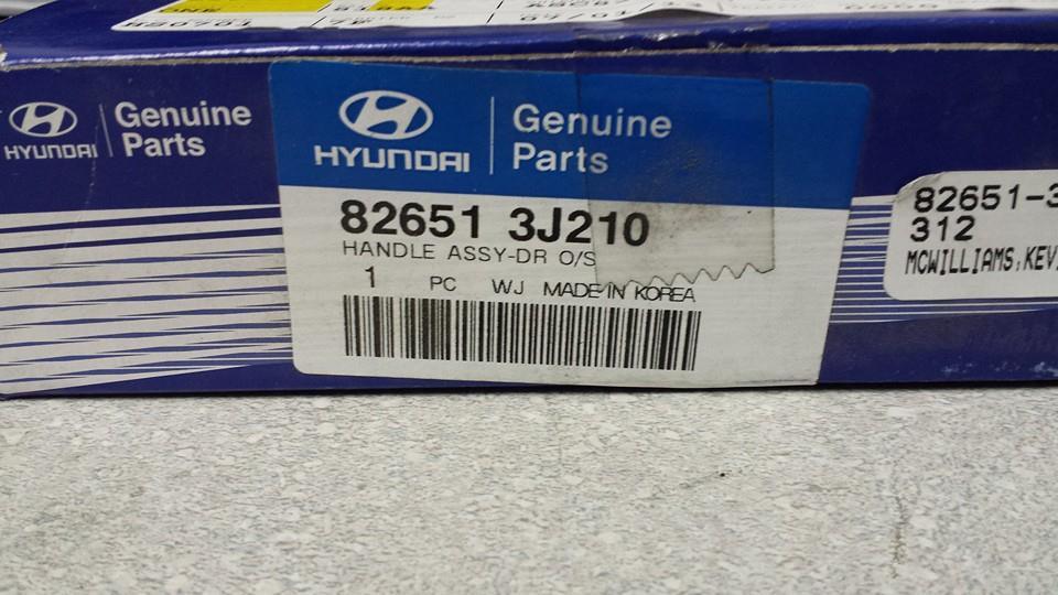 OEM HYUNDAI OUTSIDE DOOR HANDLE LH/RH FRONT (82651-3J210) 06-12