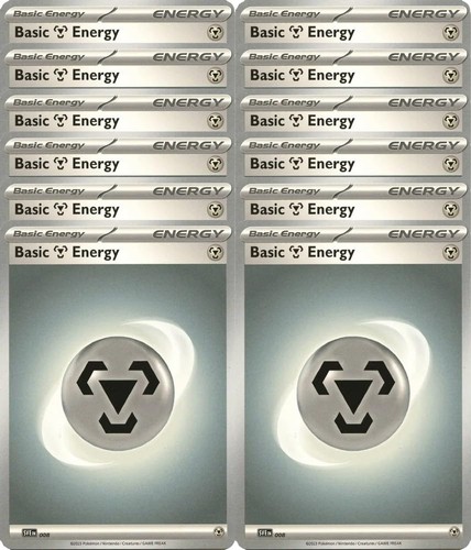 Pokemon Basic Metal Energy Lot Scarlet And Violet X12 Card TCG