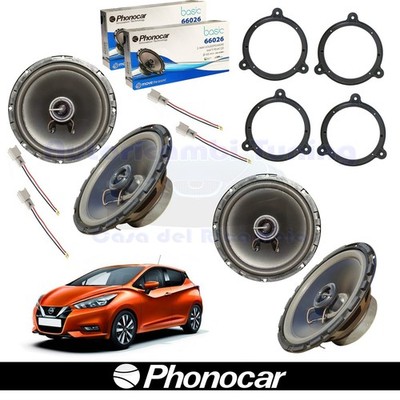 Phonocar 66026 2-Way Coaxial Speakers 16.5cm RMS 60W For Nissan Micra