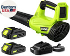 Leaf Blower, Electric Cordless Leaf Blower with 2 Batteries and Charger, 2 Speed
