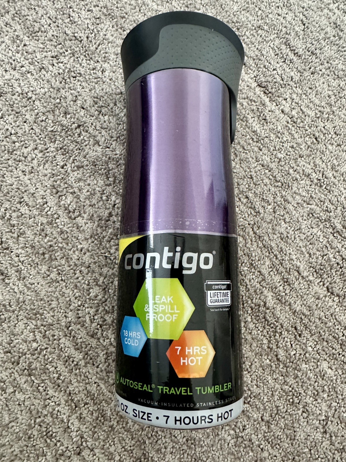 Purple Contigo Autoseal West Loop-Insulated Travel Mug , 20 