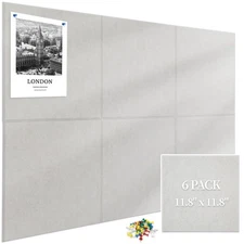 Large Cork Board for Wall 6 Pack Bulletin Board 36" X 24" Felt Board Wall Til...