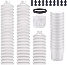 Disposable Paint Gun Sprayer Mixing Pps Cup Liners And Lid System For Hvlp Spray