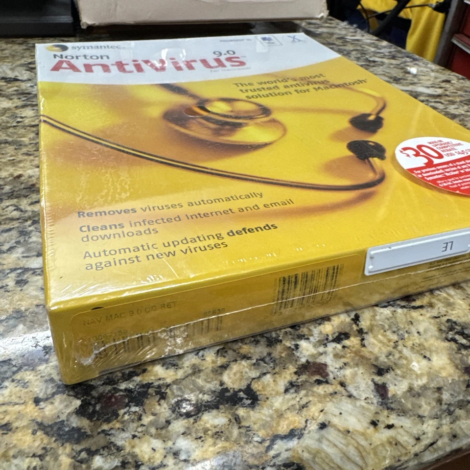 Norton Antivirus 2003 MAC ANTIVIRUS 9.0 VERSION SEALED NEW VINTAGE - Image 2 of 4
