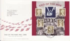 GB Stamps First Day Cover End of the War MS, peace, V, St Paul's, Dove SHS 2005