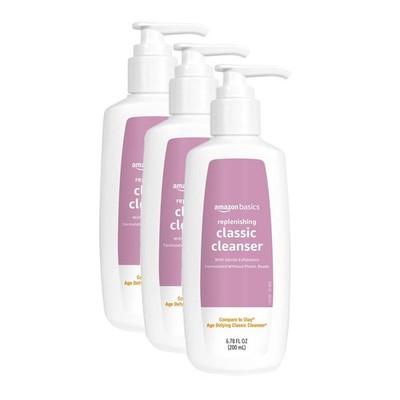 Amazon Basics Replenishing Cleanser Exfoliating Face 6.78 Fl Oz (Pack of 3) 