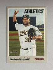 Yusmeiro Petit 2019 Topps Heritage Oakland Athletics #41  O74