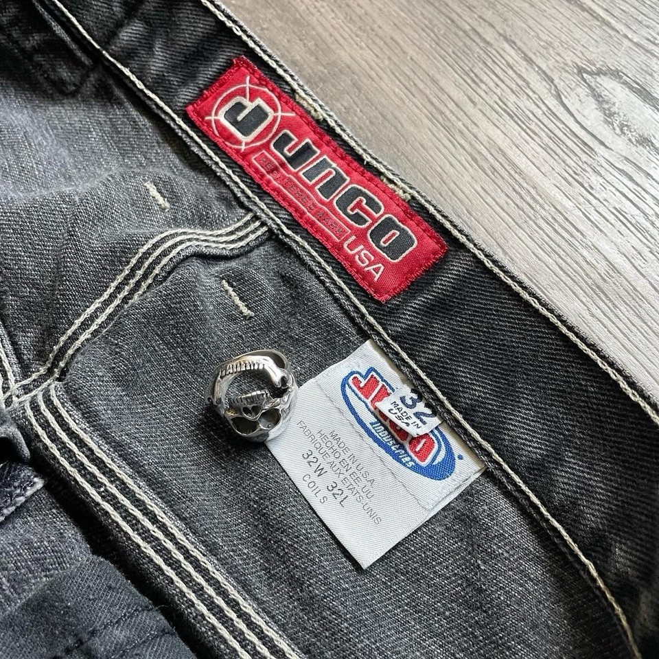 Jean Vintage JNCO Sequencer Bleu Denim Baggy Années 90 Taille 33x32 - Bon état