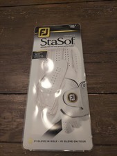 Footjoy StaSof Women's Golf Glove - Left Hand, Large, White, New