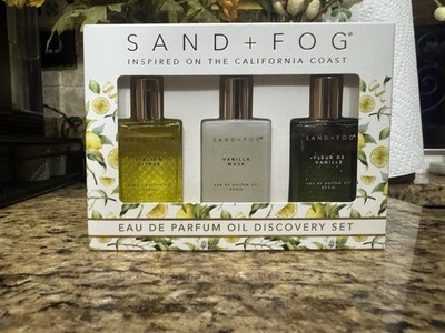 SAND + FOG Eau de Parfum Oil Set Rollerball Italian Citrus Vanilla Musk Fleur d 
