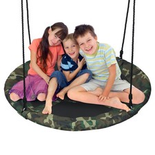 40" Flying Saucer Tree Swing Outdoor Play Set w/Adjustable Ropes Gift for Kids