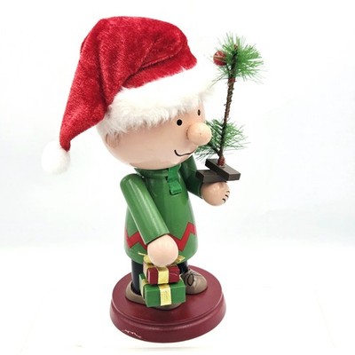 Dandee Peanuts Charlie Brown w Christmas Tree and Gifts Wood 9'' Nutcracker 2020
