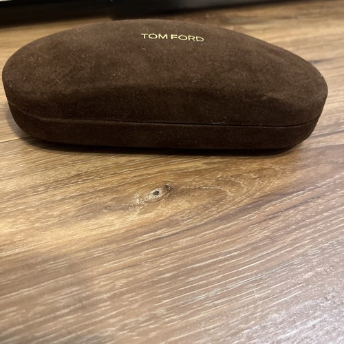 TOM FORD- Hard case Brown suede Sunglasses Eyeglasses Optical Case only - Picture 2 of 5
