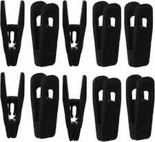 Non Slip Flocked Clothes Clips Hangers Velvet Trouser Hanging Space Saving Coat